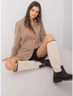 Košile EM KS model 16274877 tmavě lila - FPrice Košile EM KS model 16274877 tmavě lila - FPrice