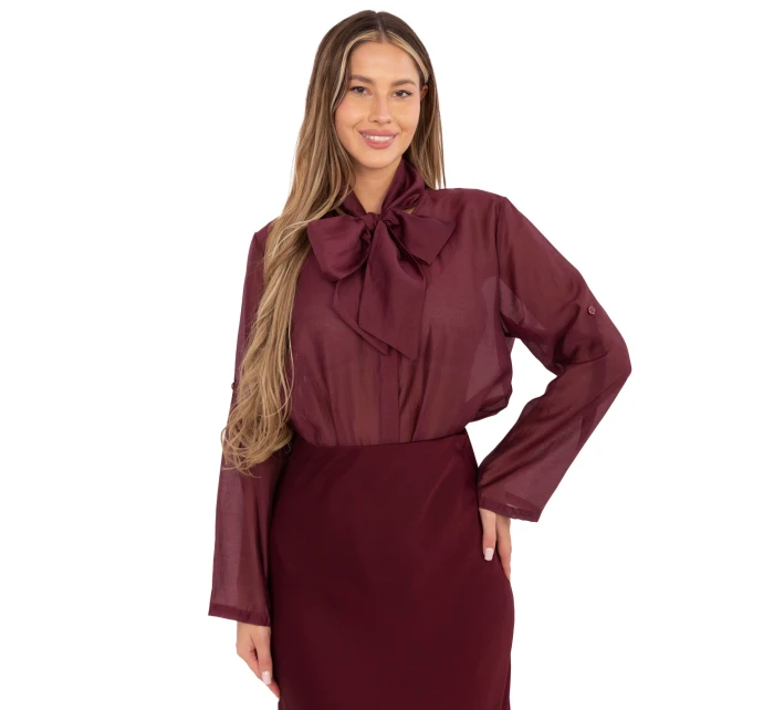 Koszula IT KS model 21786397 bordowy - FPrice Koszula IT KS model 21786397 bordowy - FPrice