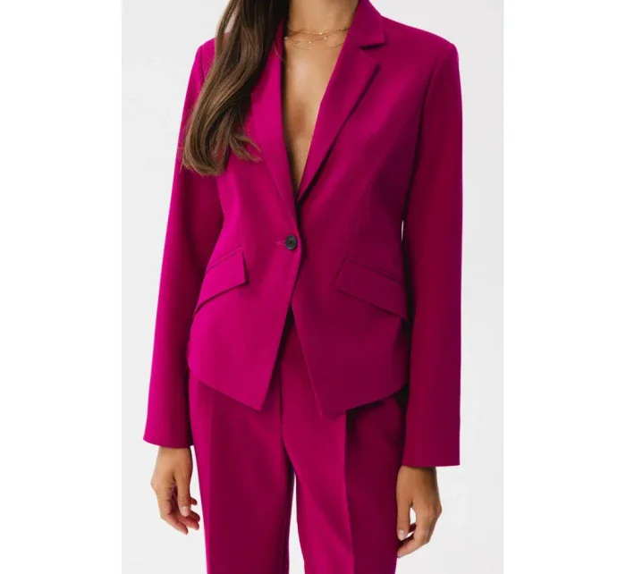 S353 Sako na míru s jedním knoflíkem - švestka