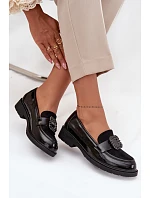 Lakované dámské mokasiny HY52-546 černé - S.Barski
