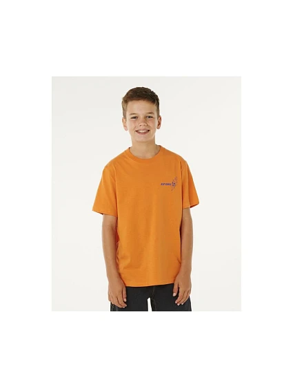 Chlapecké tričko RIP CURL Eternal Shred Art Tee-Boy, oranžové, dětské Chlapecké tričko RIP CURL Eternal Shred Art Tee-Boy, oranžové, dětské