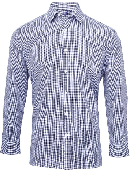 Premier PR 220 Popelínová kostkovaná košile s dl. rukávem 39.0220 navy/white Premier PR 220 Popelínová kostkovaná košile s dl. rukávem 39.0220 navy/white