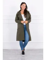 Kaki bunda s kapucí nadměrné velikosti Kaki bunda s kapucí nadměrné velikosti