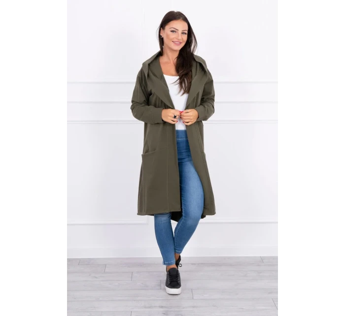 Kaki bunda s kapucí nadměrné velikosti Kaki bunda s kapucí nadměrné velikosti