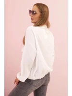 Dámská mušelínová košile s dlouhým rukávem bílá