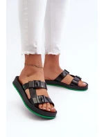 ZAXY Dámské ploché pantofle černé ZAXY Dámské ploché pantofle černé