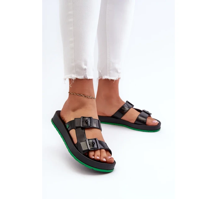 ZAXY Dámské ploché pantofle černé ZAXY Dámské ploché pantofle černé