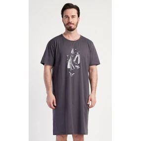 Pánská noční košile s krátkým rukávem Jachting Pánská noční košile s krátkým rukávem Jachting