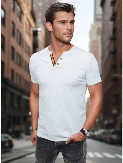 FashionStreet pánské bílé polo tričko RX5628