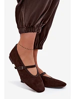 Felora Eko semišové balerínky s páskem