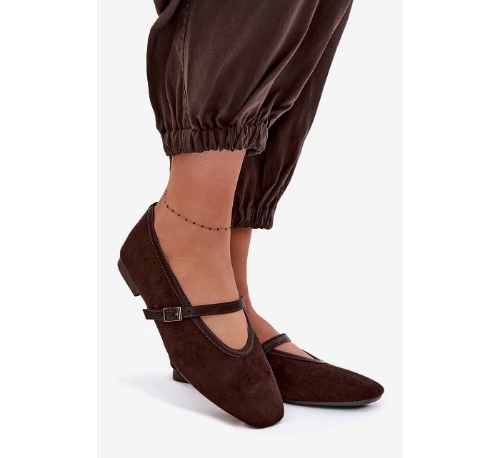 Felora Eko semišové balerínky s páskem