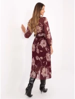 Sukienka IT SK model 21488890 bordowy - FPrice Sukienka IT SK model 21488890 bordowy - FPrice
