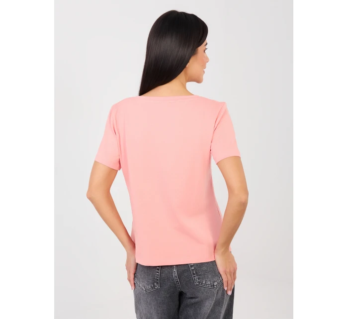 T shirt RV TS model 21888890 brzoskwiniowy - FPrice T shirt RV TS model 21888890 brzoskwiniowy - FPrice