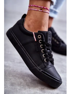 Dámské kožené tenisky Big Star – černé