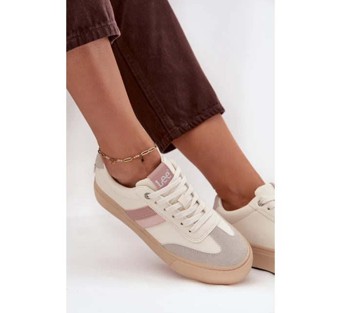 Dámské nízké tenisky LEE Ailani Women Low – ecru bílá Dámské nízké tenisky LEE Ailani Women Low – ecru bílá