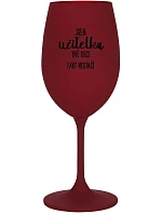JSEM UČITELKA, DVĚ DECI FAKT NESTAČÍ - bordo sklenice na víno 350 ml