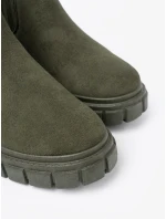 Trendy kotníčkové boty zelené dámské platforma Trendy kotníčkové boty zelené dámské platforma