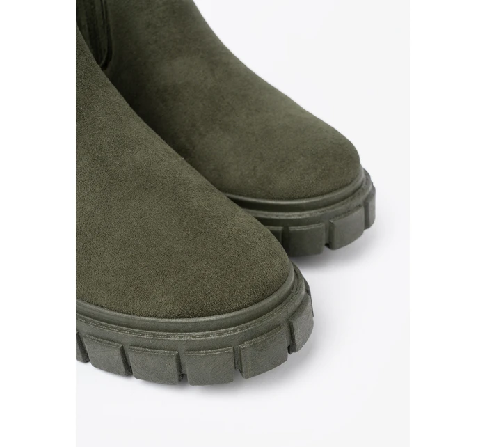 Trendy kotníčkové boty zelené dámské platforma Trendy kotníčkové boty zelené dámské platforma