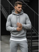 Pánská mikina s kapucí šedá BX3646