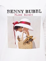 Šaty s potiskem košíku ecru