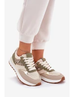 Dámské Sportovní Boty S Panterem Na Platformě Zelené Davinara Dámské Sportovní Boty S Panterem Na Platformě Zelené Davinara