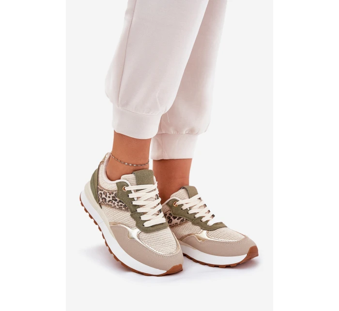 Dámské Sportovní Boty S Panterem Na Platformě Zelené Davinara Dámské Sportovní Boty S Panterem Na Platformě Zelené Davinara