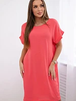 Šaty s kapsami 5954D malina - Kesi