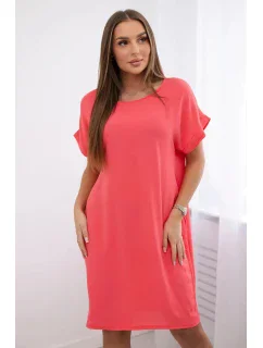 Šaty s kapsami 5954D malina - Kesi