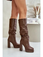 Kozačky na podpatku model 202730 Step in style Kozačky na podpatku model 202730 Step in style