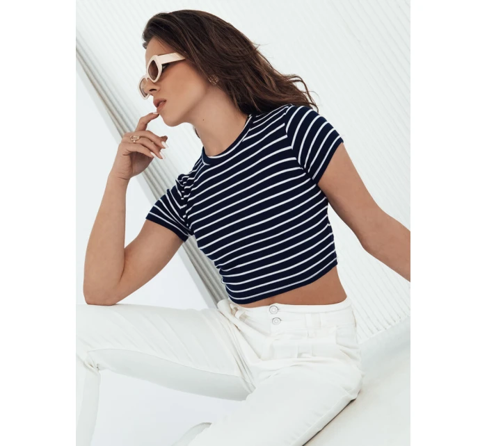 LUNA ROSE dámské pruhované tričko tmavě modré FashionStreet RY2272