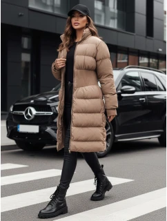 Dámská zimní dlouhá prošívaná bunda FABWARM béžová FashionStreet TY4621