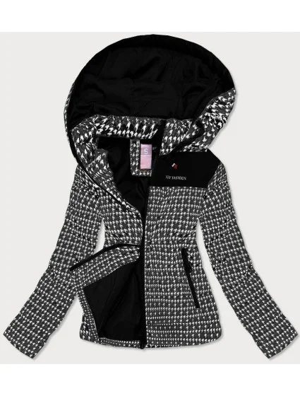 Černá dámská sportovní bunda pro přechodné období model 15904376 - SPEED.A Černá dámská sportovní bunda pro přechodné období model 15904376 - SPEED.A