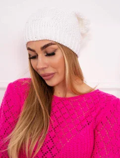 Fleecová čepice Sandra model 18750727 bílá - K-Fashion