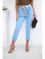 Kalhoty Puntor s páskem modrý Kalhoty Puntor s páskem modrý