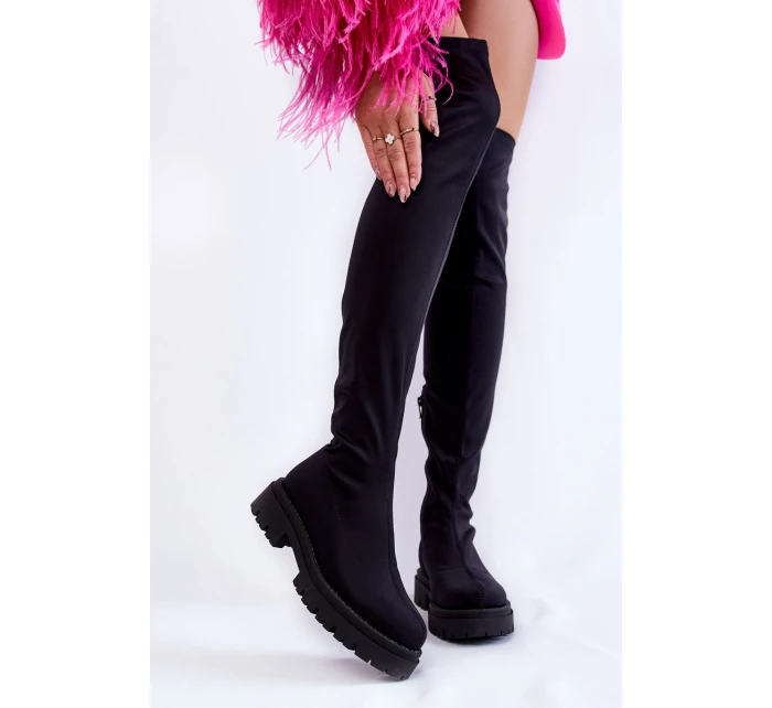Dámské kozačky nad kolena Černé model 21603921 - EVENTO