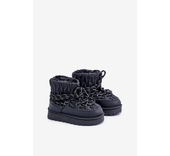 Dětské Zimní Boty S Kožíškem Černé model 21680341 - Boto