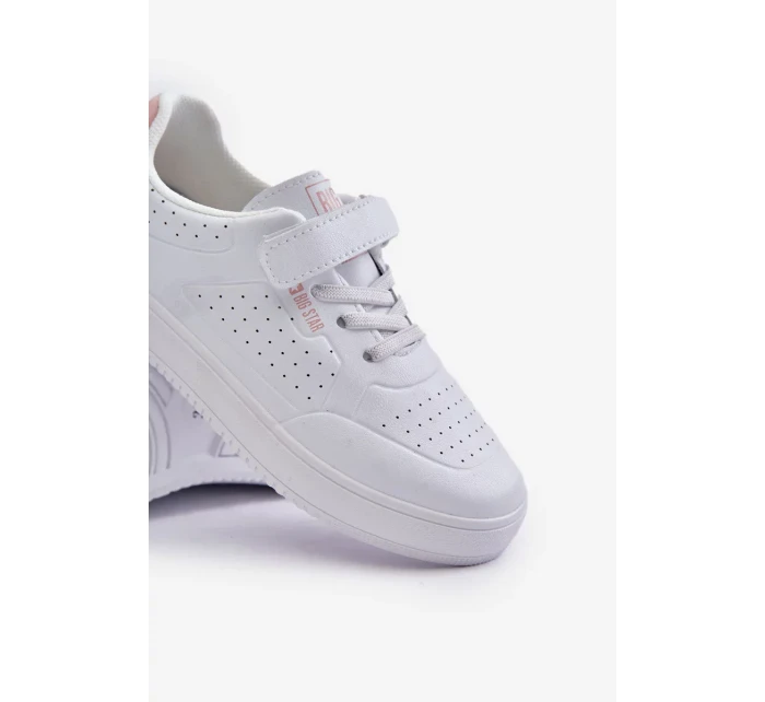 Dětské Tenisky Z Eko Kůže Na Suchý Zip Big Star Bílé