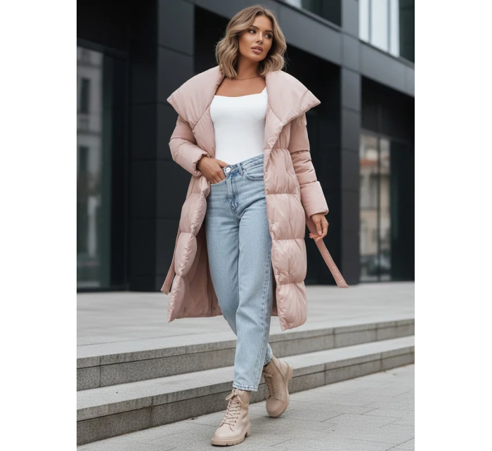 Dámská prošívaná bunda kabát růžová Dstreet model 21965737 - FashionStreet