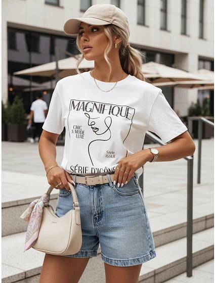 ERION ecru dámské tričko FashionStreet RY2503