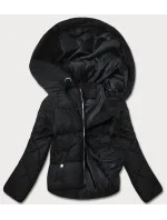 Černá bunda pro přechodné období s prošívanými rukávy (5M3113-392) Černá bunda pro přechodné období s prošívanými rukávy (5M3113-392)