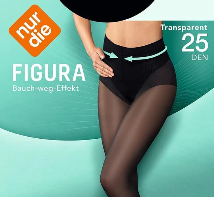 Zeštíhlující punčochové kalhoty NUR DIE FIGURA 25 DEN - NUR DIE - černá