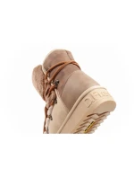 D.Franklin sněhule dámské zimní módní kožešinové zateplené hnědé béžové vysoké dámské