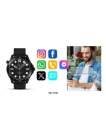 VELTORI VT150-1 Smartwatch Černý silikonový řemínek + černý náramek VELTORI VT150-1 Smartwatch Černý silikonový řemínek + černý náramek