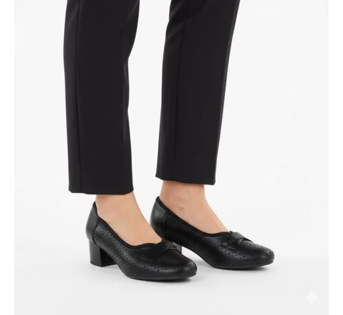 Dámské černé ažurové lodičky Jezzi 233-12 Dámské černé ažurové lodičky Jezzi 233-12