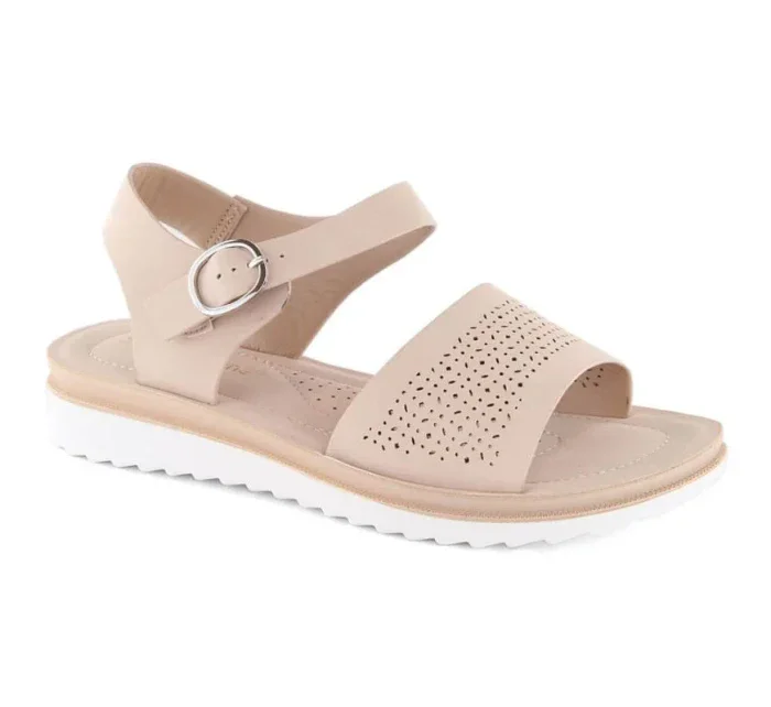 W model 19373122 béžové lodičky na platformě a podpatku - SERGIO LEONE