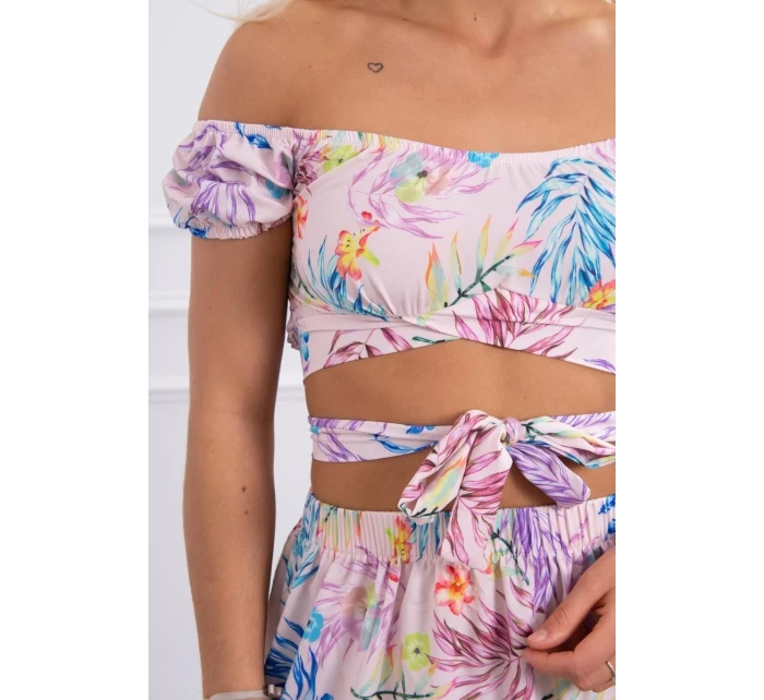 Pudrově růžová květinová sada