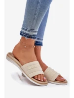 Dámské Klapky Béžové model 21698022 - Inblu