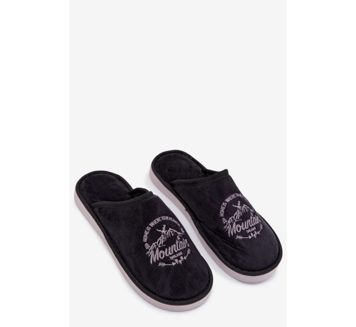 Pánské Černé Pantofle model 21793959 - Boto Pánské Černé Pantofle model 21793959 - Boto