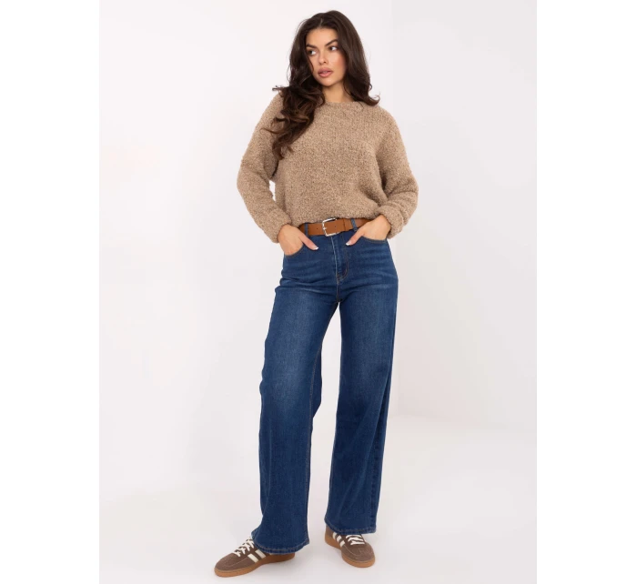 Spodnie jeans SP  ciemny niebieski model 21734240 - FPrice