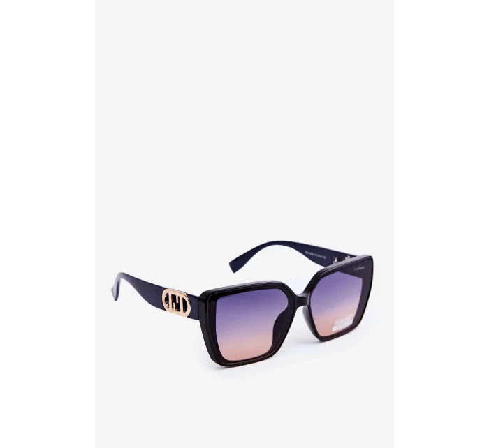 Dámské sluneční brýle s ozdobnými detaily UV400 tmavě modrá Dámské sluneční brýle s ozdobnými detaily UV400 tmavě modrá